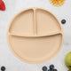 Farfurie compartimentata din silicon cu ventuza, AppeKids - Bubble Beige