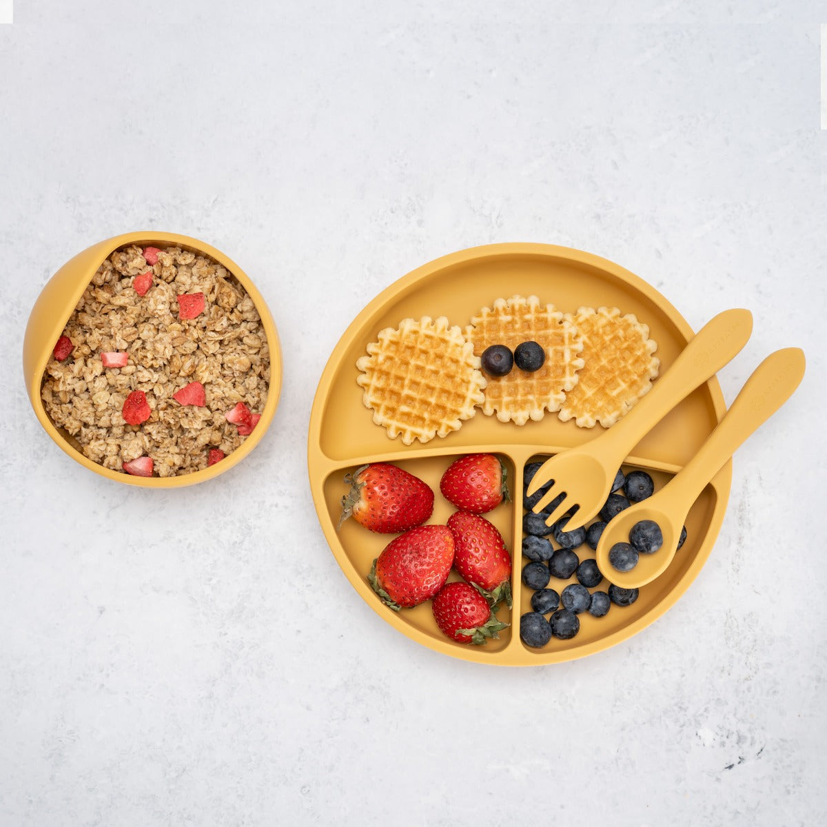 Set Diversificare, AppeKids, 100% Silicon, Basic - Honey - gogobaby.ro
