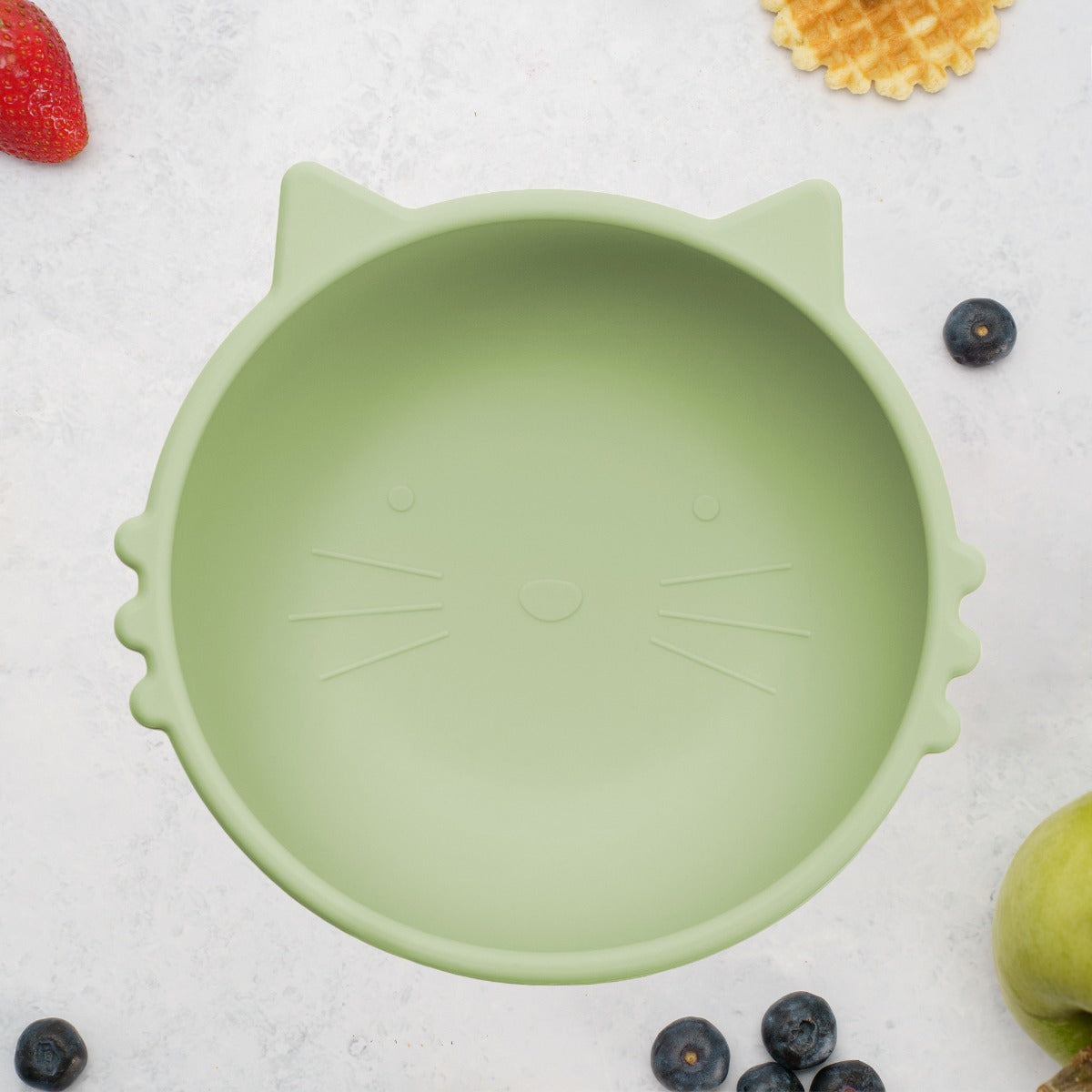 Bol din silicon, AppeKids, Kitty I - Raw Green - gogobaby.ro