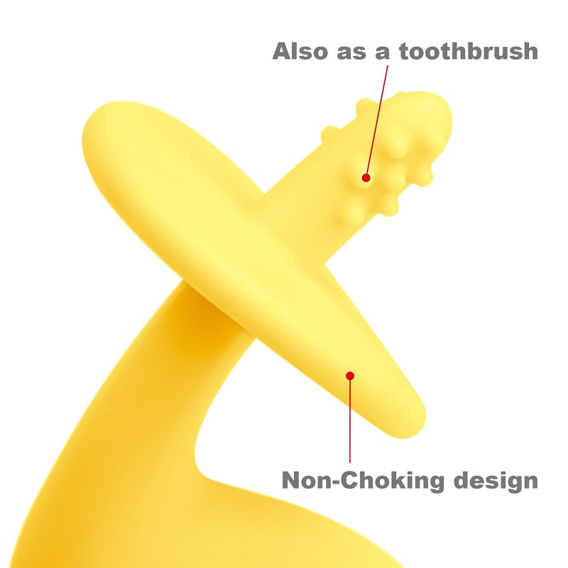 INEL GINGIVAL DIN SILICON, MOMBELLA - ELEFANT GALBEN - gogobaby.ro