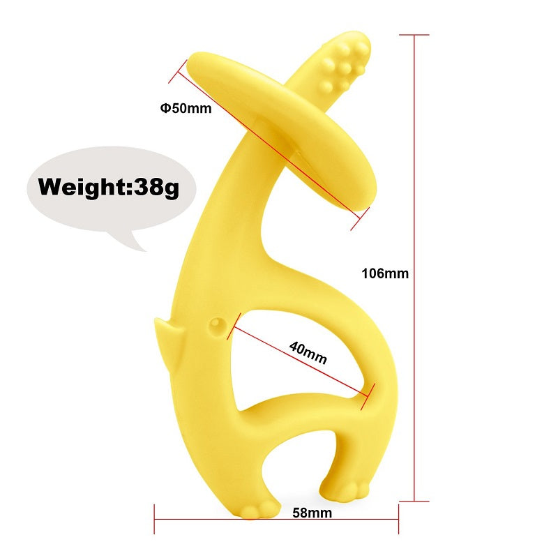INEL GINGIVAL DIN SILICON, MOMBELLA - ELEFANT GALBEN - gogobaby.ro
