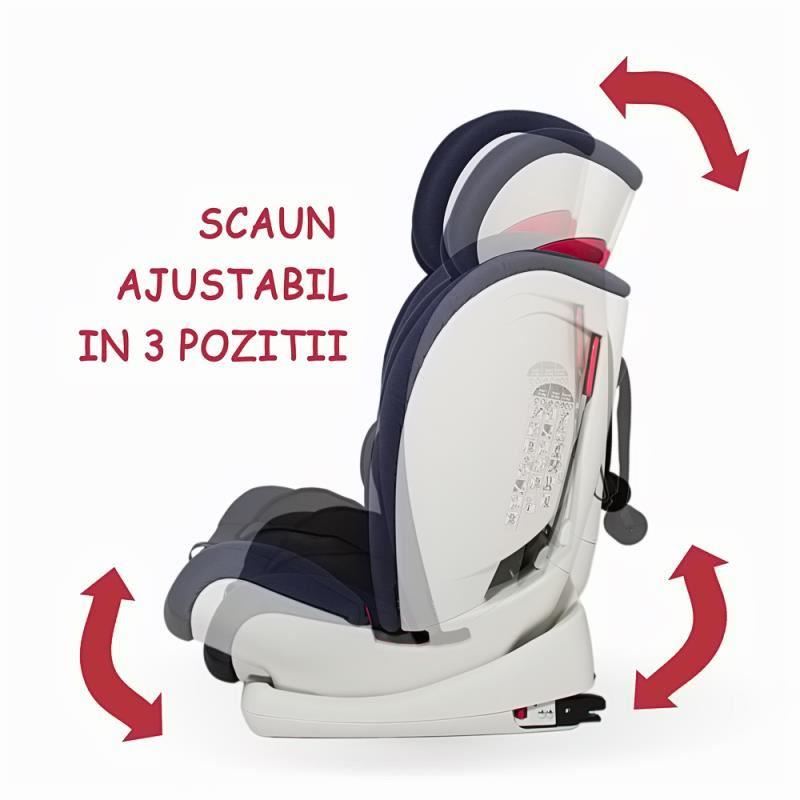 Scaun auto cu Isofix grupa 9-36 kg COCCOLLE Vela-Fix albastru - gogobaby.ro
