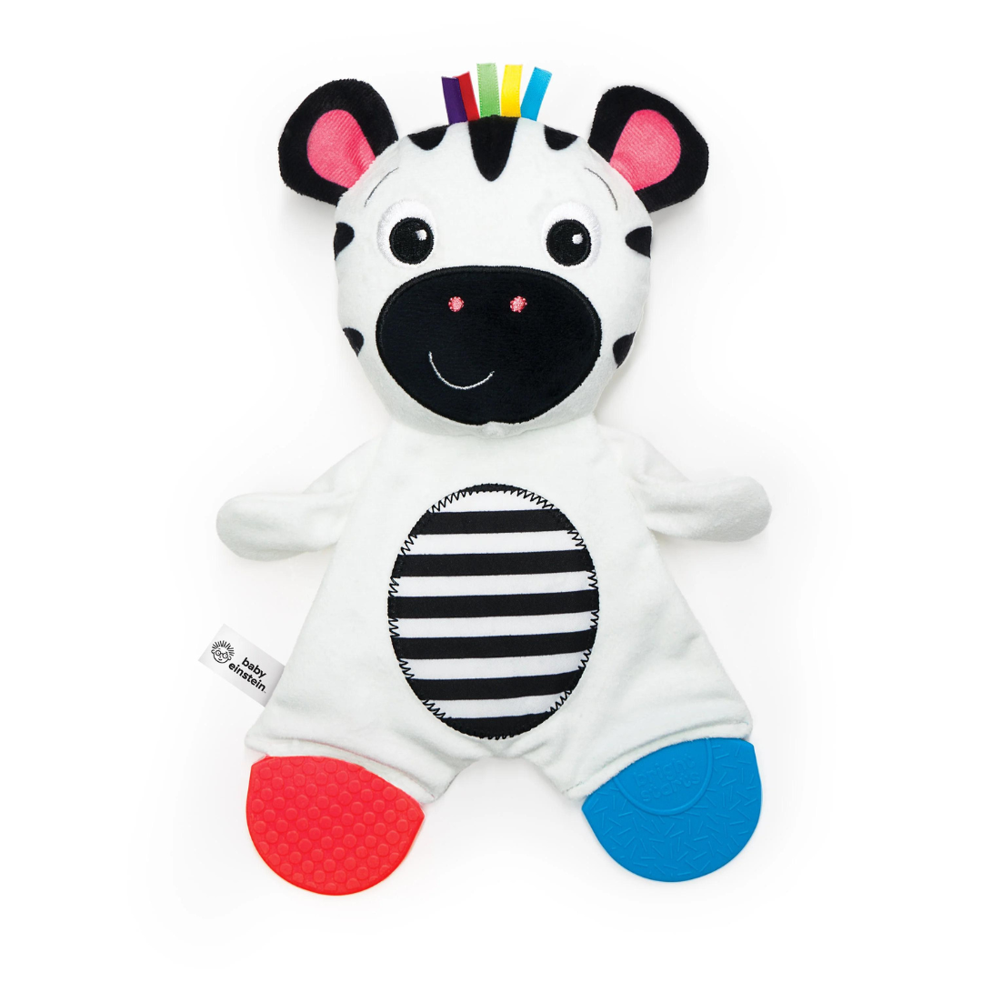 Bright Starts - Jucarie de dentitie din plus pentru bebelusi Zebra Zen - gogobaby.ro