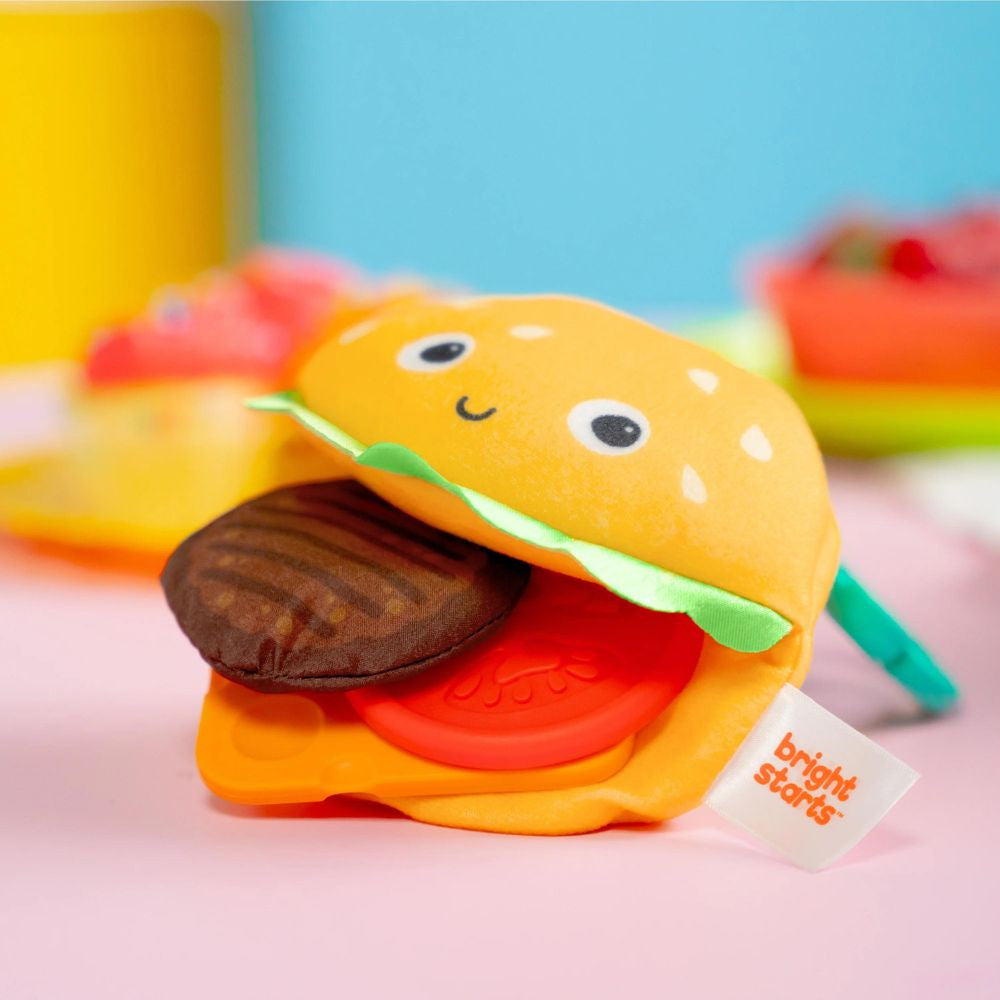 Bright Starts -  Jucarie de dentitie Say Cheeseburger - gogobaby.ro