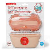 Skip Hop - Set de calatorie pentru hranire (bol + lingurita) - Soft coral