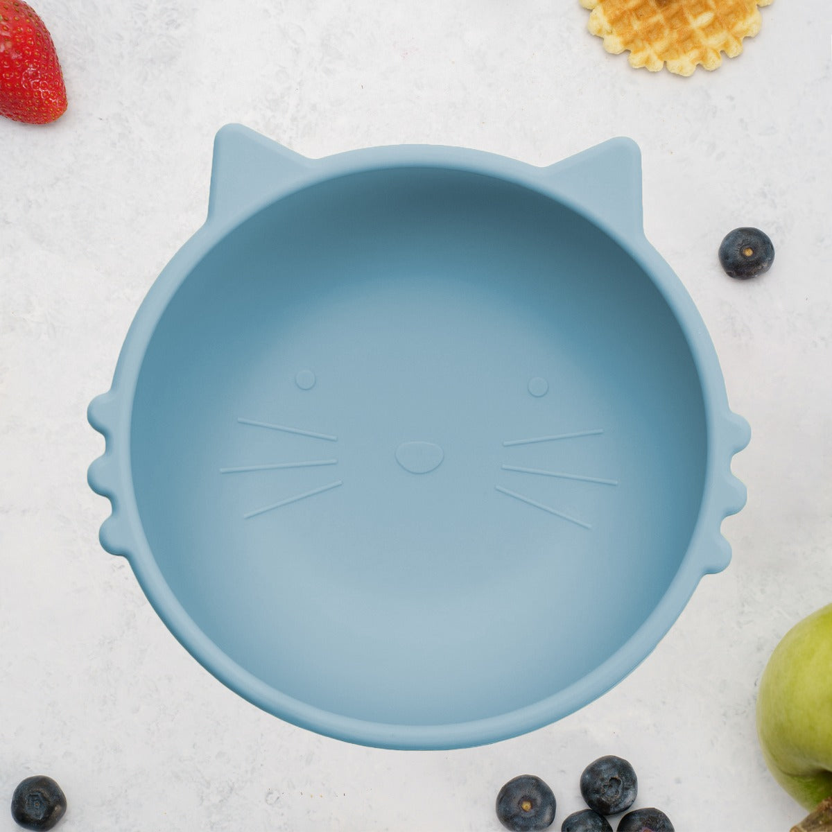 Bol din silicon, AppeKids, Kitty I - Aqua Blue - gogobaby.ro