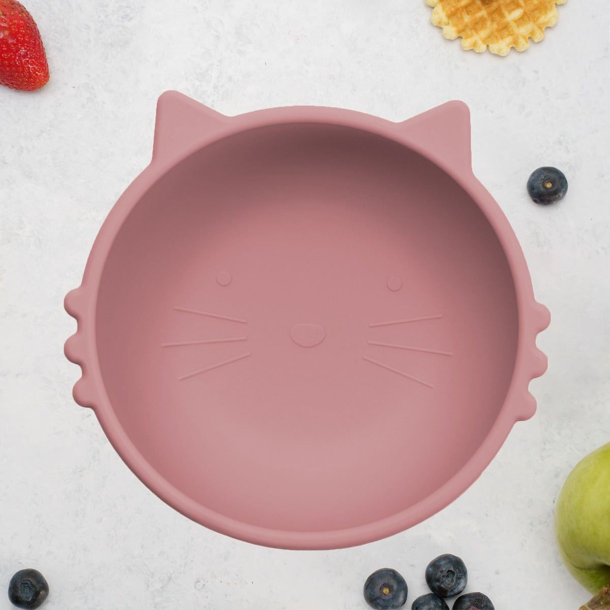 Bol din silicon, AppeKids, Kitty I - Old Rose - gogobaby.ro