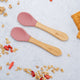 Set Lingurite din bambus, AppeKids - Old Rose