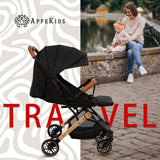 Carucior Sport AppeKids Travel, Ultracompact, Tip Troller - Black