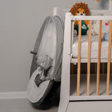 Leagan electric pentru bebelusi, cu spatar reglabil si senzor de miscare, AppeKids Evoque - Powder Grey
