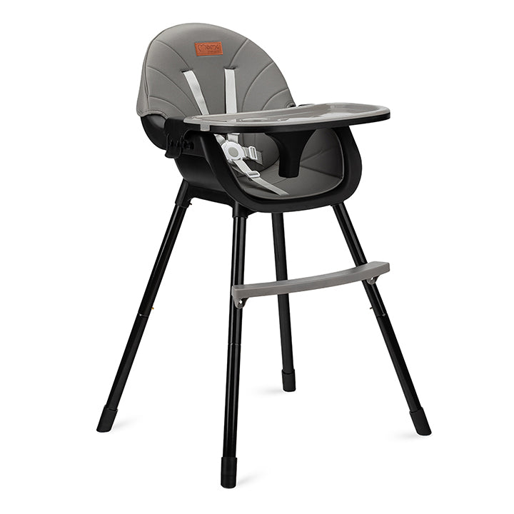 Scaun de masa copii Momi Reki, Piele ecologica, Black - gogobaby.ro