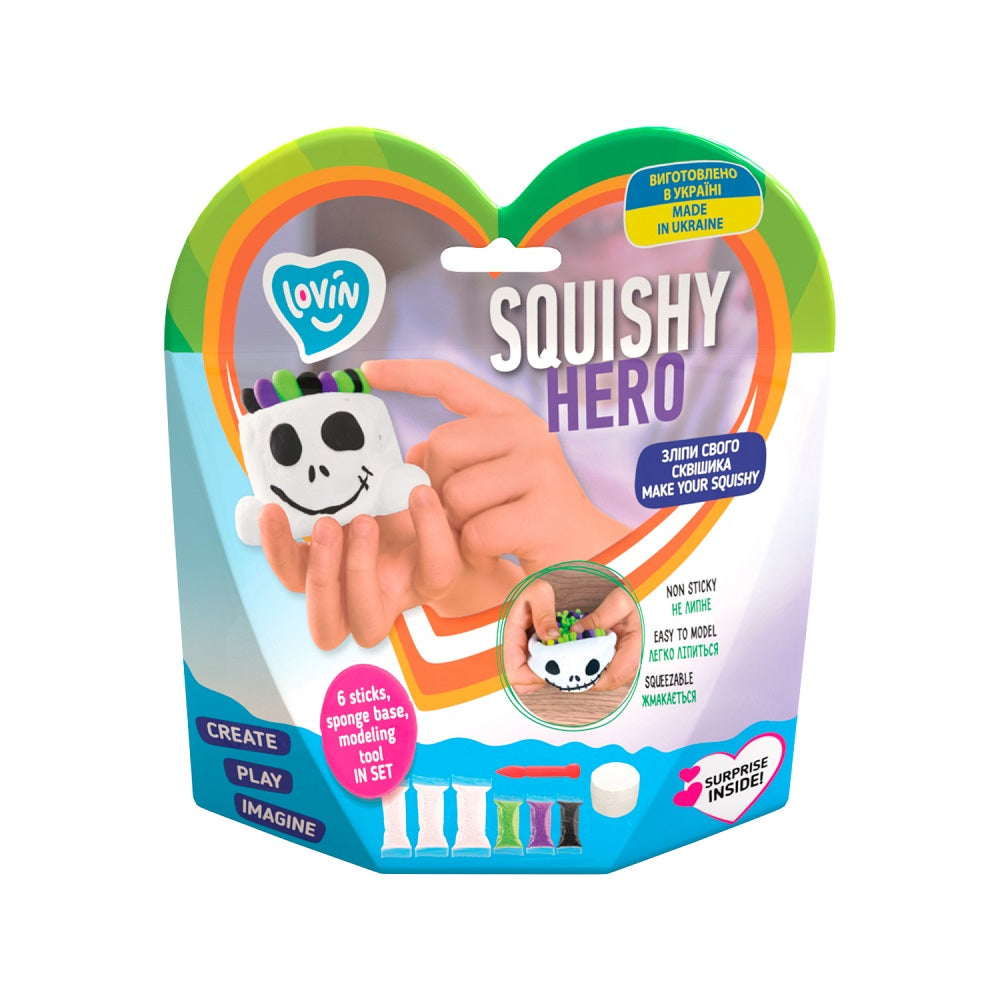 Set Air Clay cu argila usoara pentru modelaj Lovin - 6 culori - Squishy Hero - Scary Ghost - gogobaby.ro