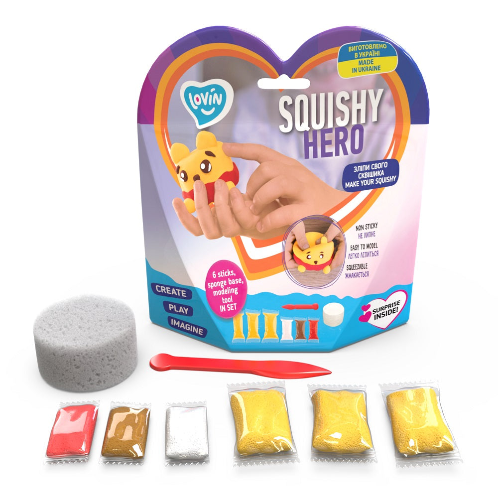 Set Air Clay cu argila usoara pentru modelaj Lovin - 6 culori - Squishy Hero - Squiny Pooh - gogobaby.ro