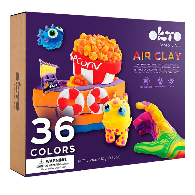 Set de Creatie Air Clay, Okto, 36 culori - gogobaby.ro