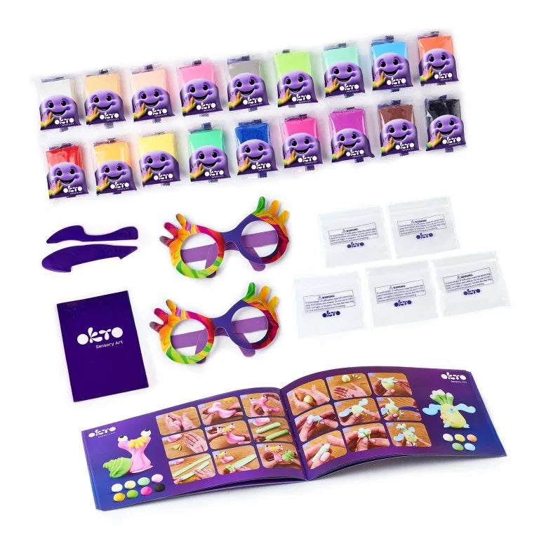 Set de Creatie Air Clay, Okto, 18 culori - gogobaby.ro