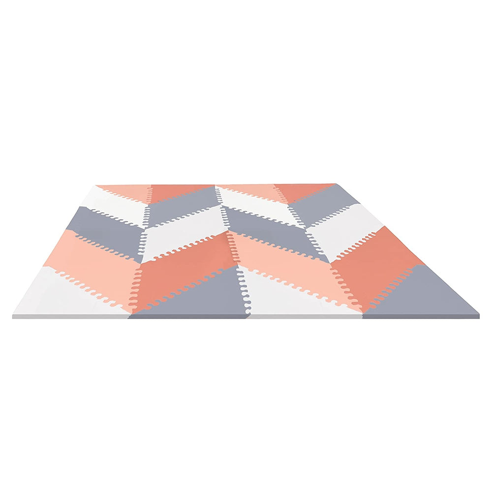 Skip Hop Covoras de joaca puzzle - Geometric Playspot, Gri / Roz