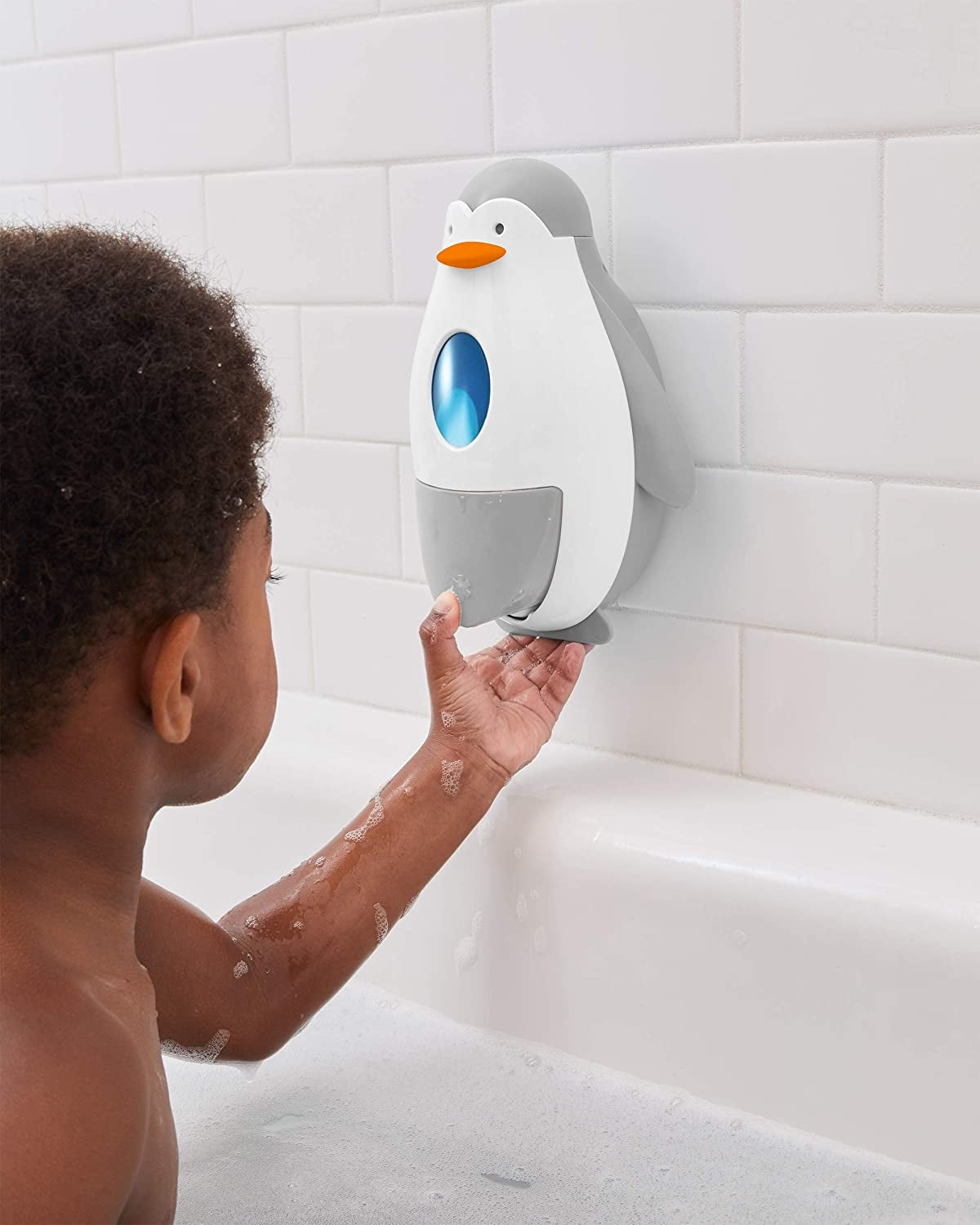 Skip Hop - Dispenser de baie pentru sapun si gel - Pinguin - gogobaby.ro