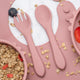 Set Diversificare, AppeKids, 100% Silicon, Kitty - Old Rose