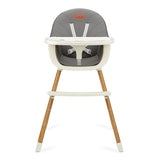 Scaun de masa copii Momi Reki, Piele ecologica, Dark Grey