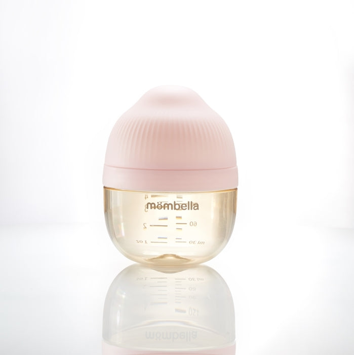 Biberon Anticolici Mombella Breast-Like, 120ml, Tetina S flux lent, PPSU, Old Roze