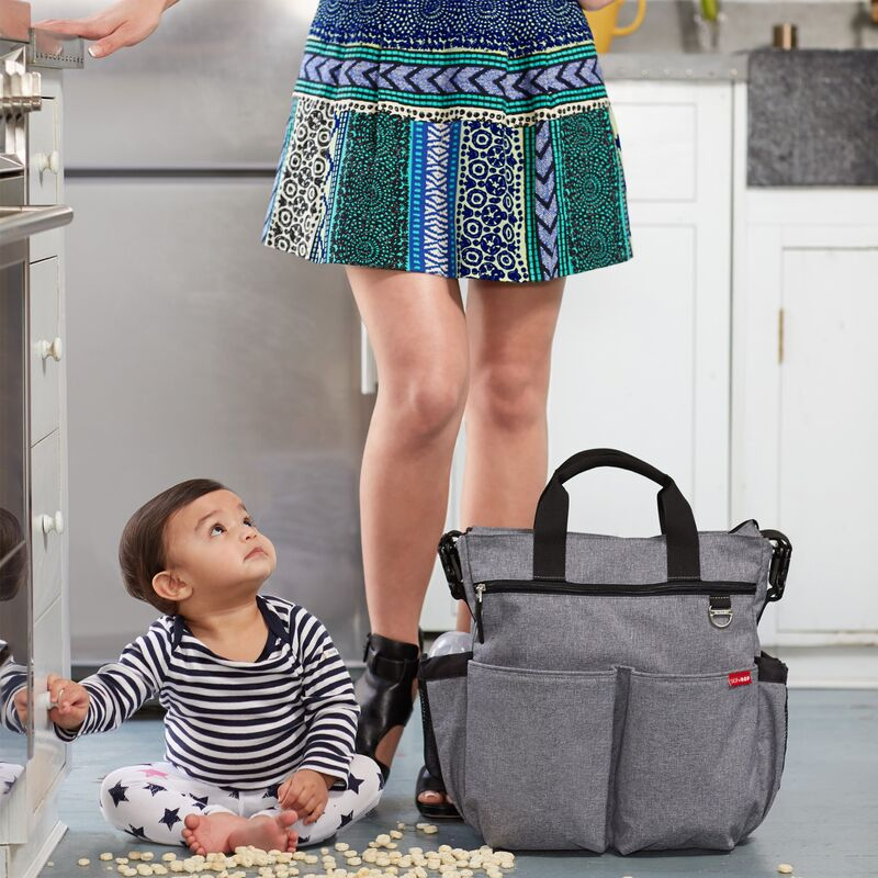 Skip Hop-Geanta de scutece Duo Signature Heather grey - gogobaby.ro