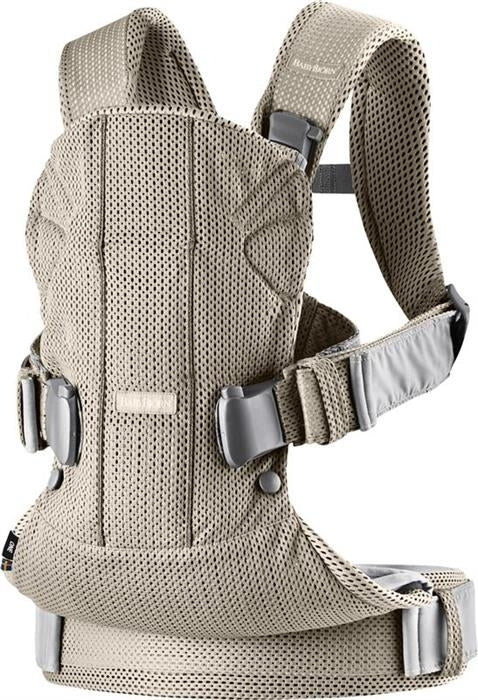 BabyBjorn - Marsupiu anatomic One Air - Greige, 3D Mesh