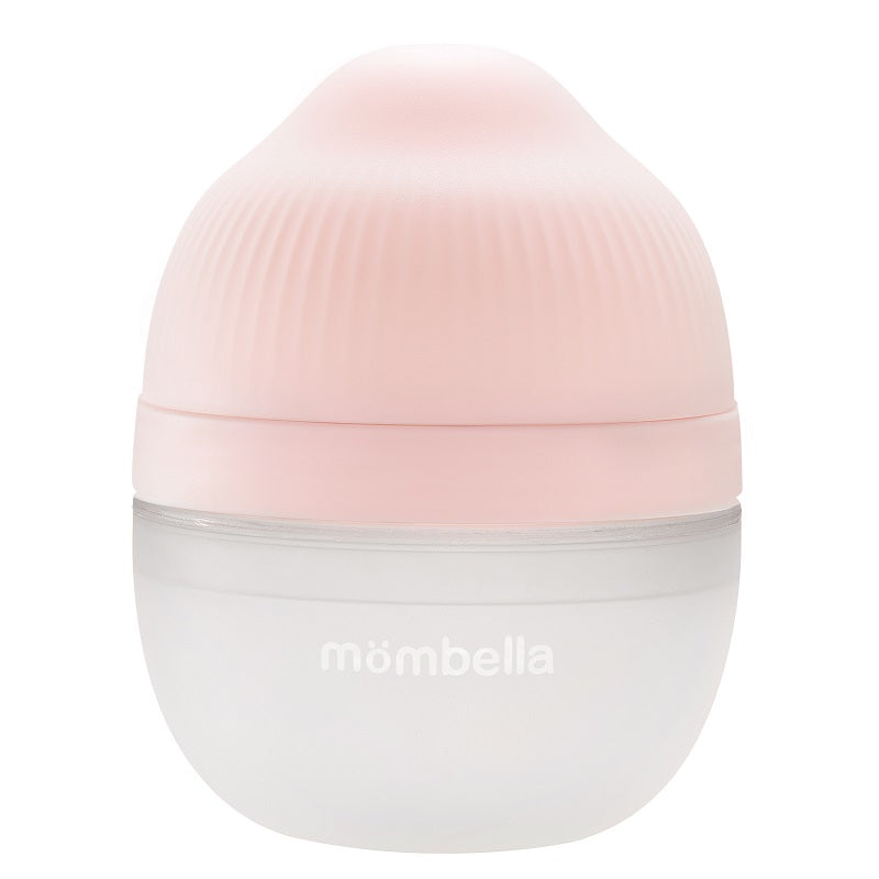 Biberon Anticolici Mombella Breast-Like, 120ml, Tetina S flux lent, 100% Silicon, Old Roze - gogobaby.ro