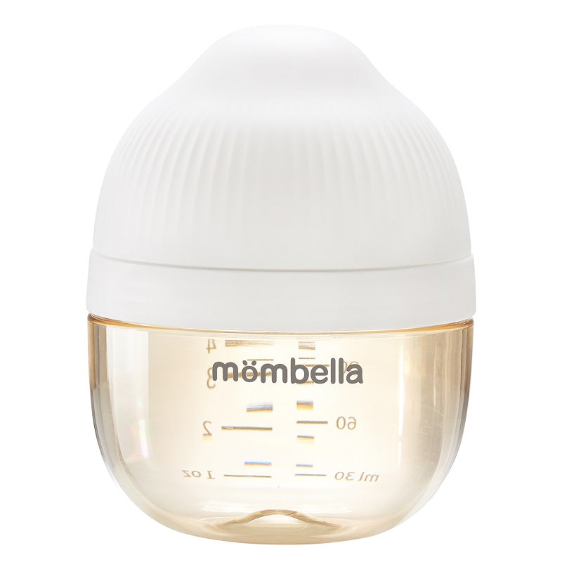 Biberon Anticolici Mombella Breast-Like, 120ml, Tetina S flux lent, PPSU, Ivory