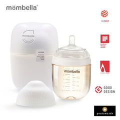 Biberon Anticolici Mombella Breast-Like, 210ml, Tetina M flux mediu, PPSU, Ivory