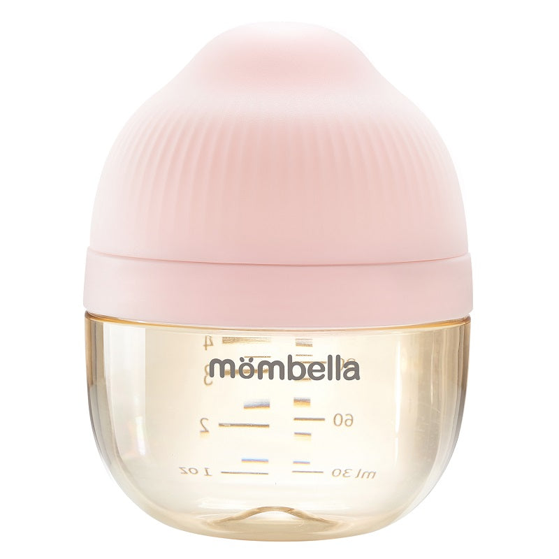 Biberon Anticolici Mombella Breast-Like, 120ml, Tetina S flux lent, PPSU, Old Roze
