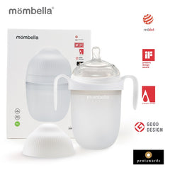 Biberon Anticolici Mombella Breast-Like, 300ml, Tetina 360Ã‚Â° XL Flux Consistent, 100% Silicon, Ivory