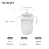 Biberon Anticolici Mombella Breast-Like, 300ml, Tetina 360Ã‚Â° XL Flux Consistent, 100% Silicon, Ivory