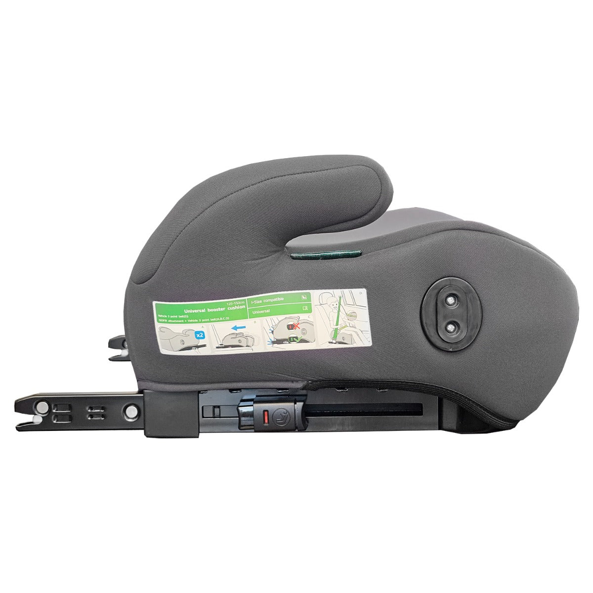 Inaltator auto cu isofix, I-SIZE, 125-150 cm , Appekids Junior - Grey