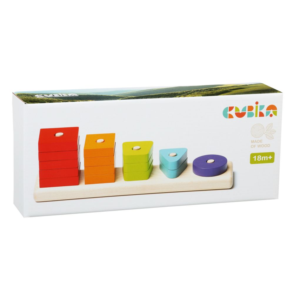 Jucarie din lemn, Cubika, Sortator Forme Geometrice 01 - gogobaby.ro
