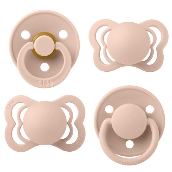 BIBS - Set 4 suzete Try-it collection 0 luni +-Blush