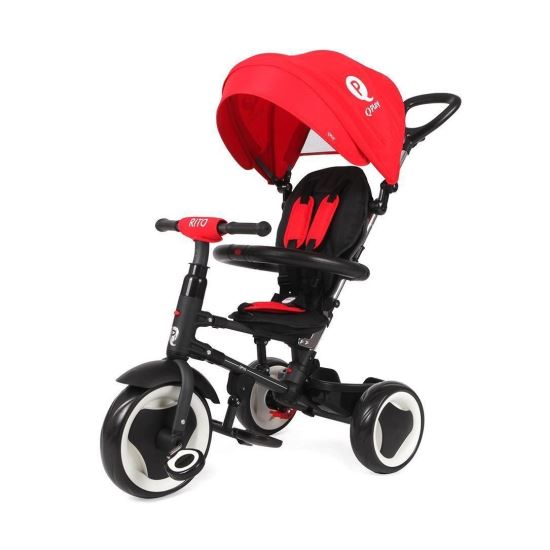 Tricicleta pliabila pentru copii QPlay Rito Rosu - gogobaby.ro