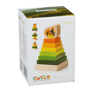 Jucarie din lemn, Cubika, "Piramida 2" - gogobaby.ro