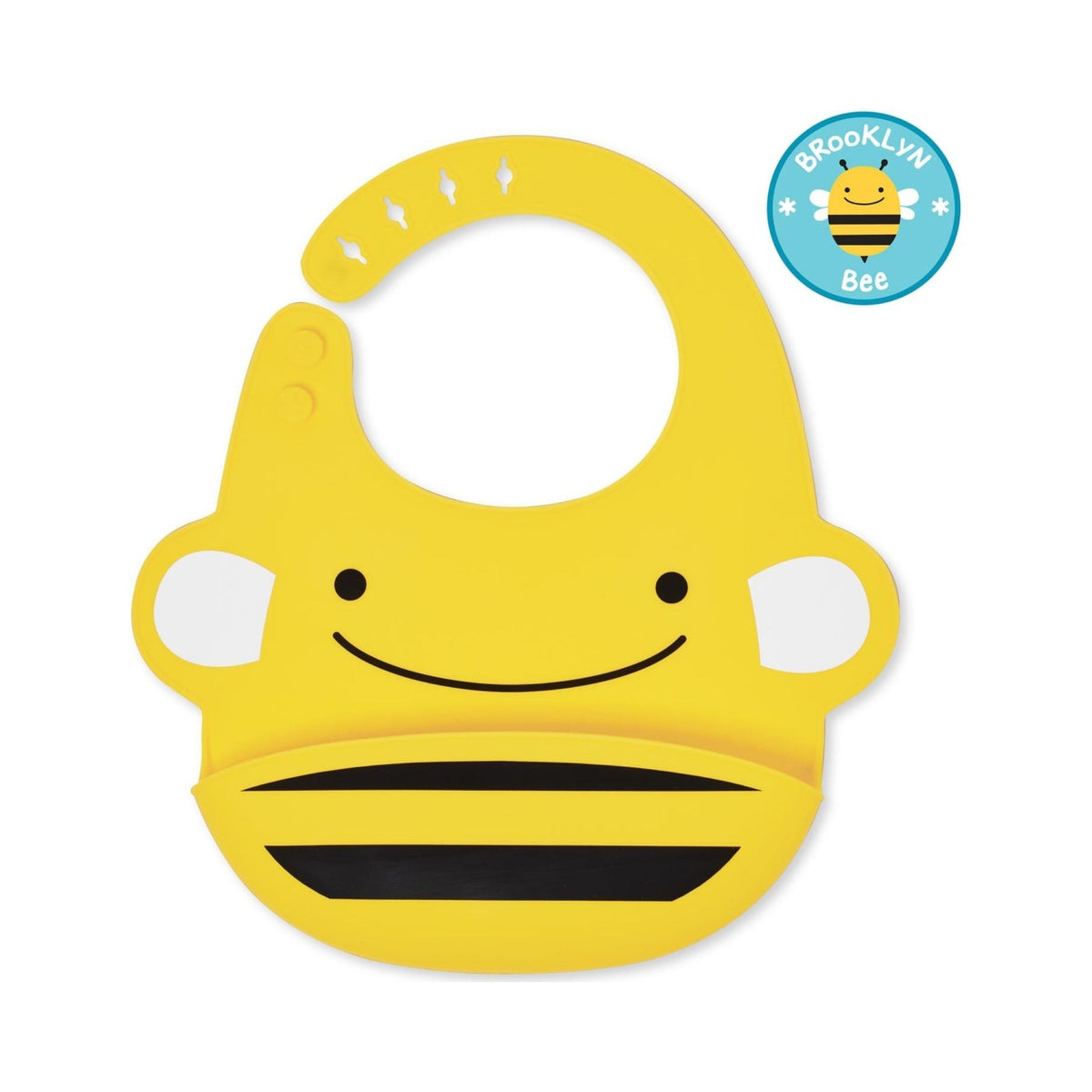 Skip Hop Bavetica de silicon Fold & Go Zoo - Albinuta - gogobaby.ro