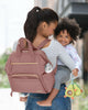 Skip Hop - Geanta pentru scutece tip rucsac, cu deschidere larga - Dusty Rose