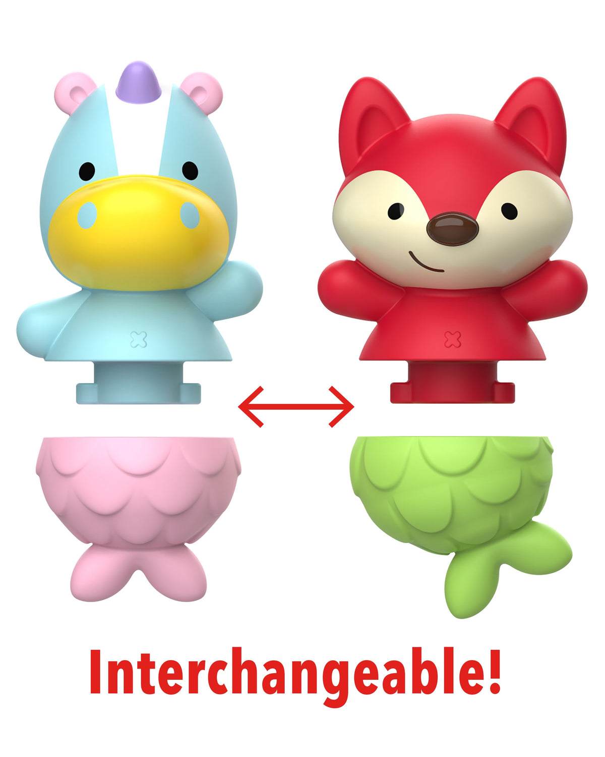 Skip Hop Jucarii ZOO pentru baie - Unicorn / Vulpe - gogobaby.ro