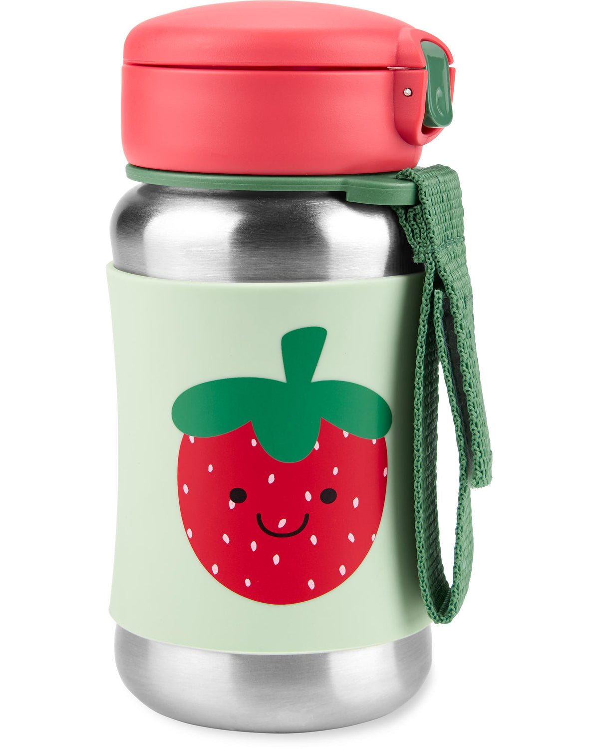 Skip Hop Sticla cu pai din otel inoxidabil Spark - Capsuna - gogobaby.ro