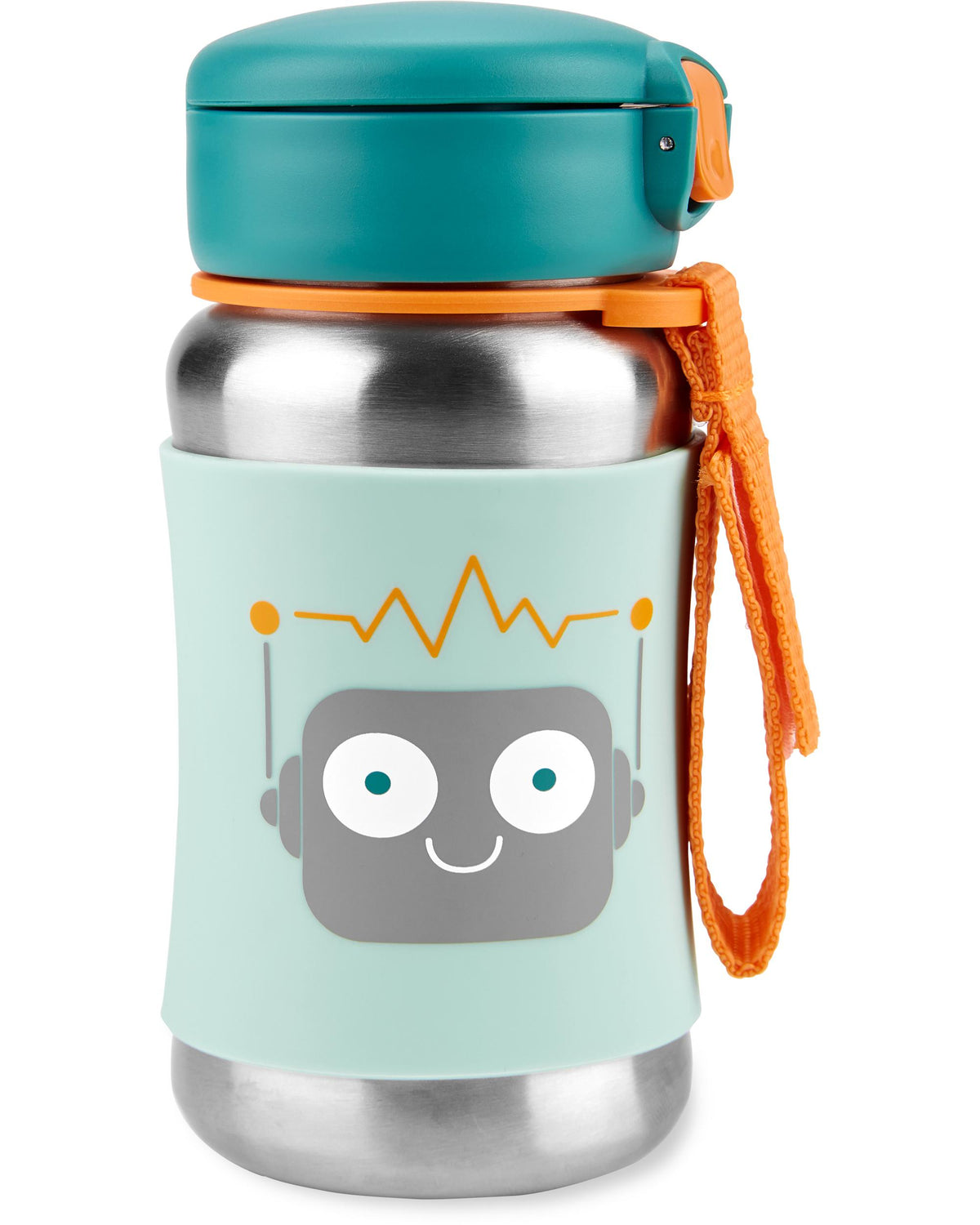 Skip Hop Sticla cu pai din otel inoxidabil Spark - Robot - gogobaby.ro