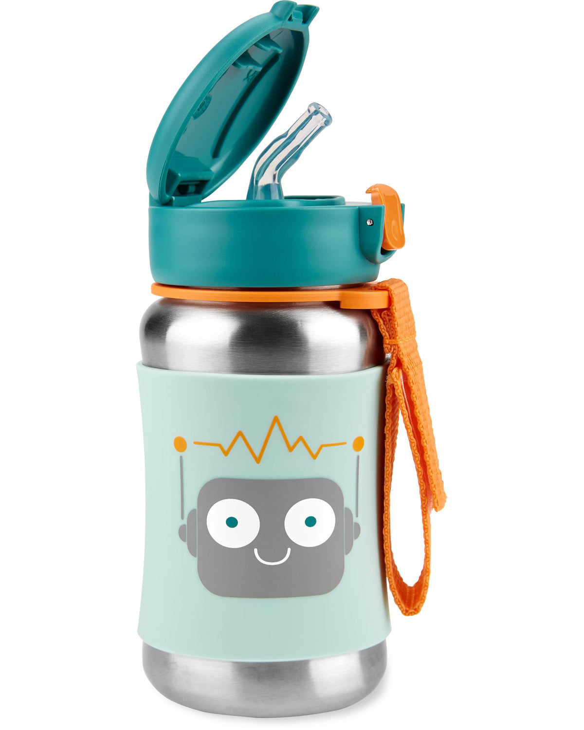 Skip Hop Sticla cu pai din otel inoxidabil Spark - Robot - gogobaby.ro