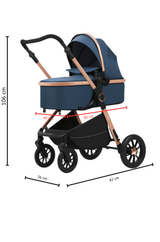 Carucior L-Sun Marina 3 in 1 ALBASTRU