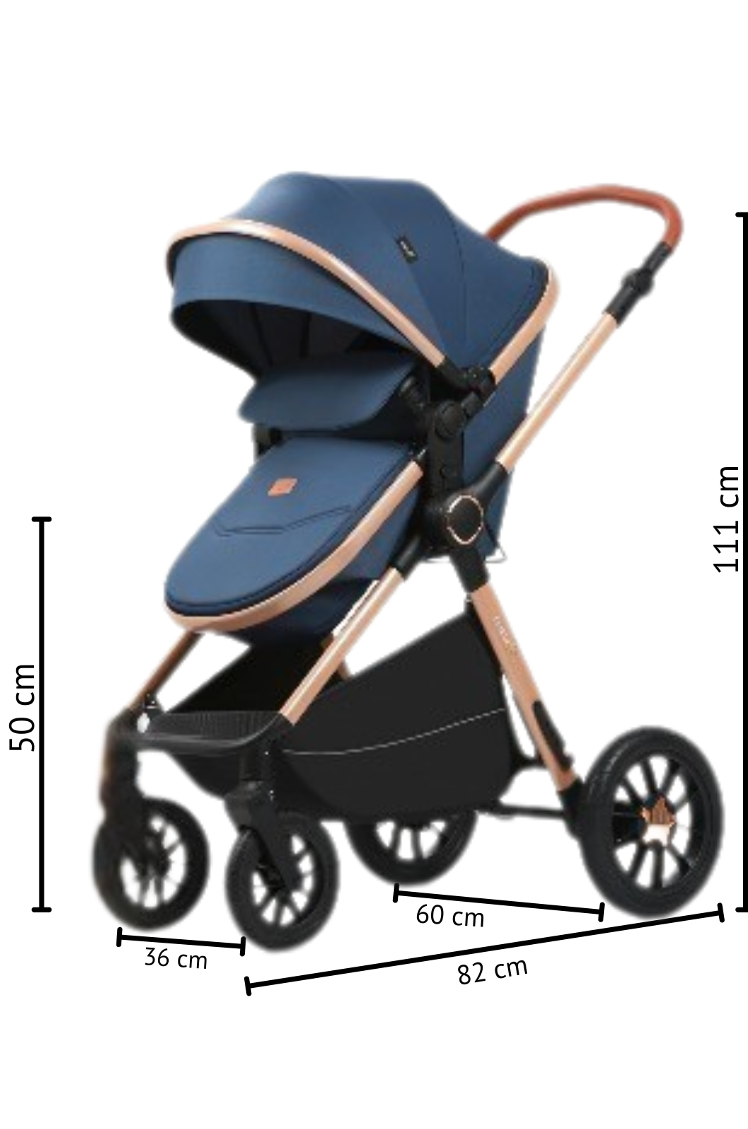 Carucior L-Sun Marina 3 in 1 ALBASTRU