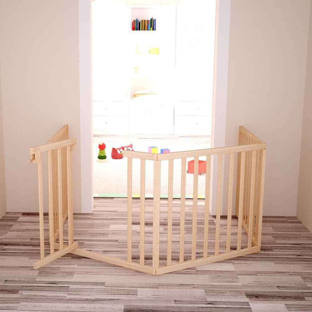 Barier de securitate pentru copii din lemn Hubners Eva natur
