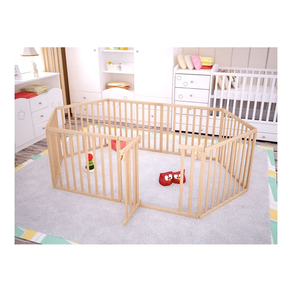 Barier de securitate pentru copii din lemn Hubners Eva natur