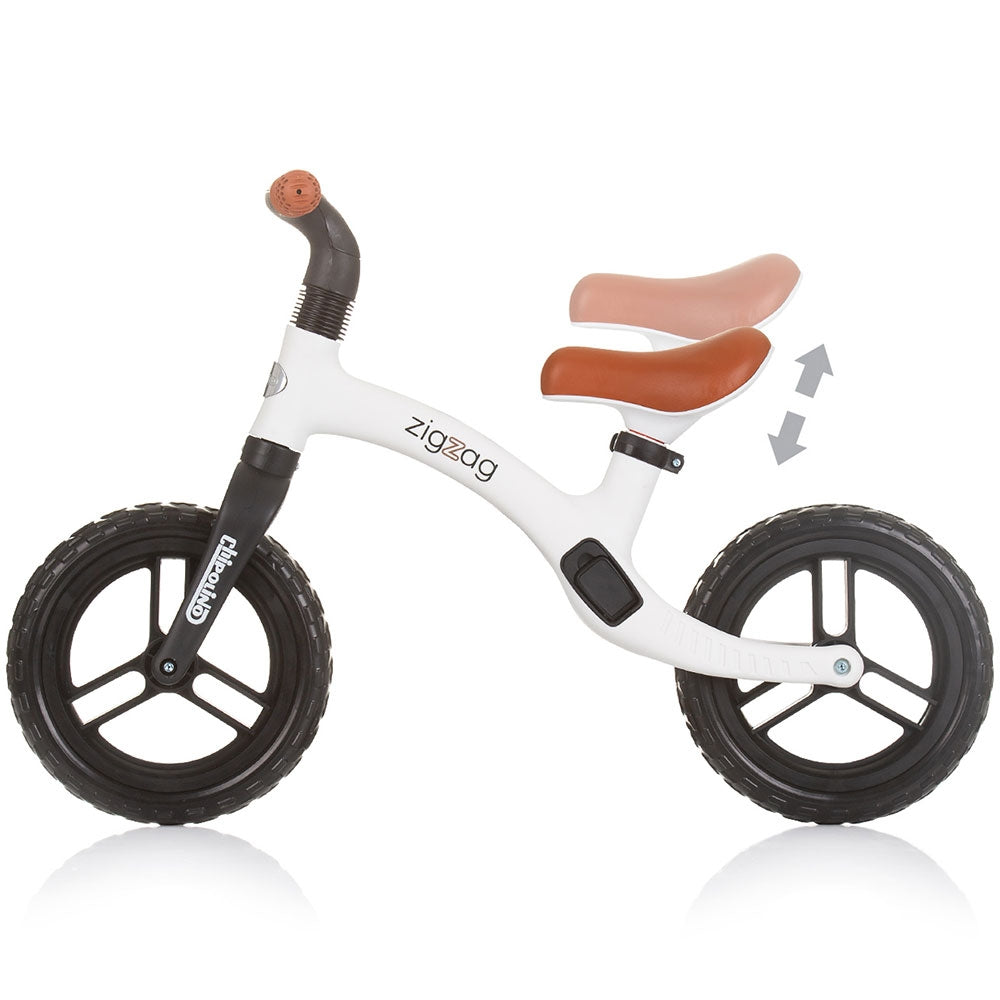 Bicicleta fara pedale Chipolino Zig Zag black white - gogobaby.ro