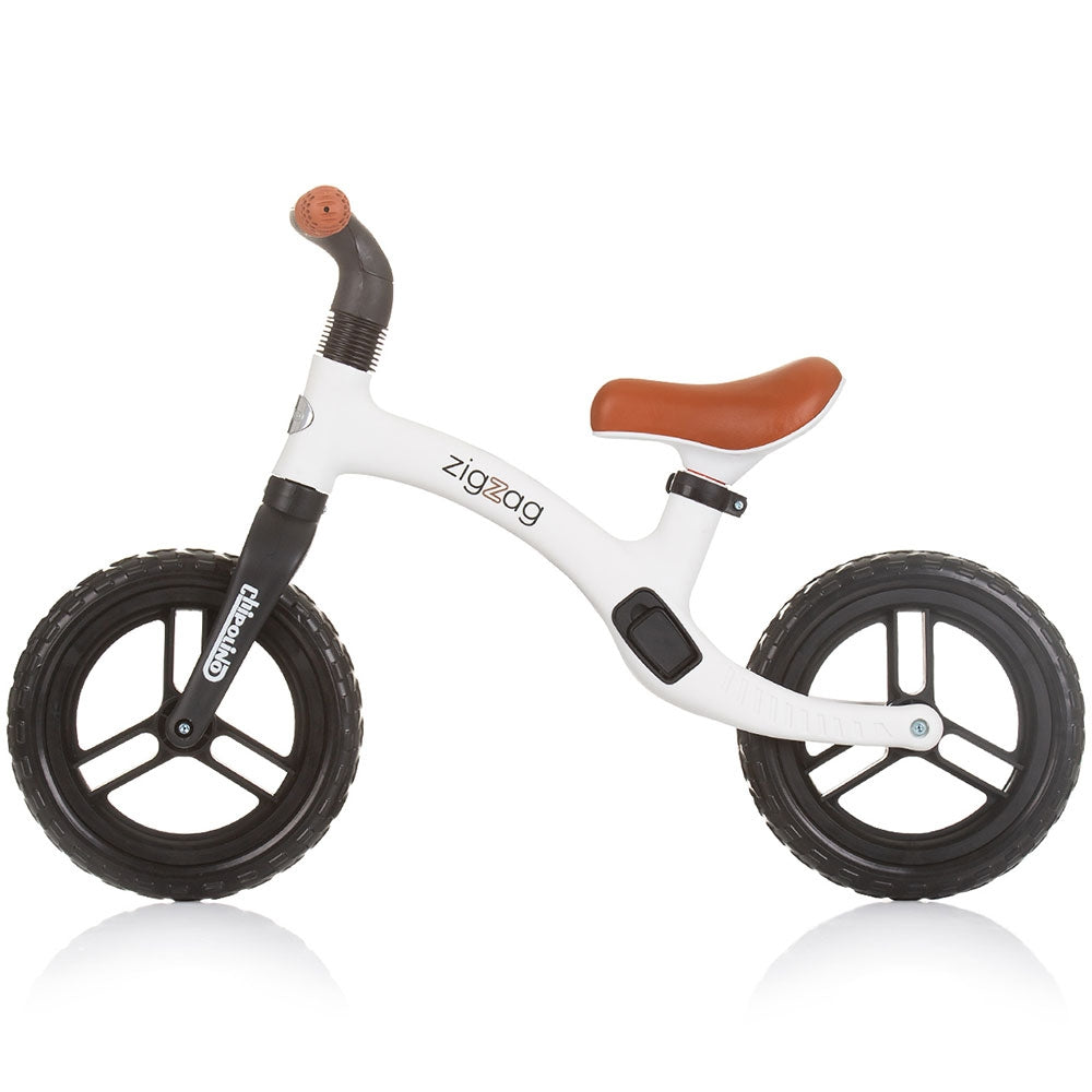 Bicicleta fara pedale Chipolino Zig Zag black white - gogobaby.ro