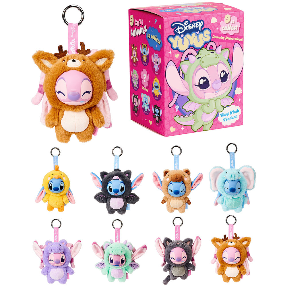 Breloc de plus Nicotoy Disney YuYus Stitch & Angel 9 variante, seria 3